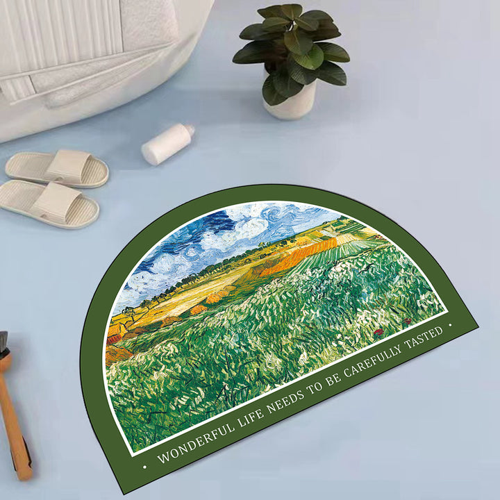 Artistic Ocean Scene Bath Mat