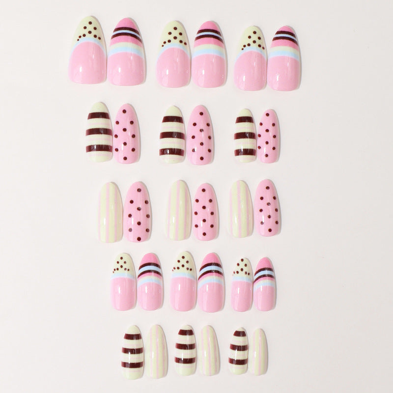 Artistic Patterned Press-On Nail Set Kalsten