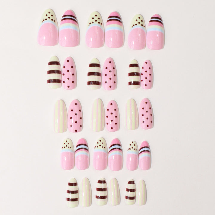 Artistic Patterned Press-On Nail Set Kalsten
