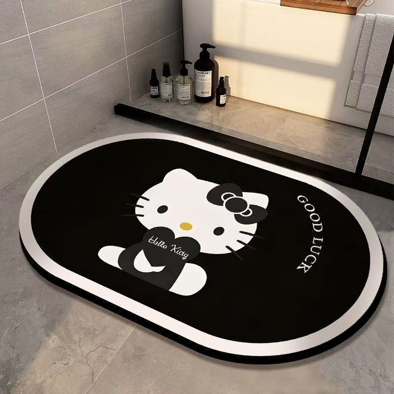 Cute Bunny-Themed Bath Mat