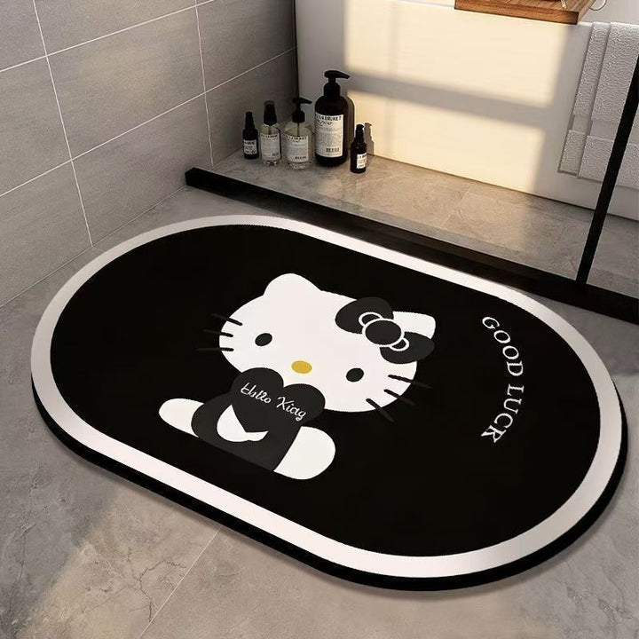 Cute Bunny-Themed Bath Mat