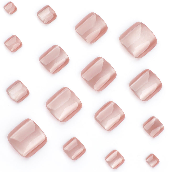 Artful toenail art with elegant mother-of-pearl finish Kalsten