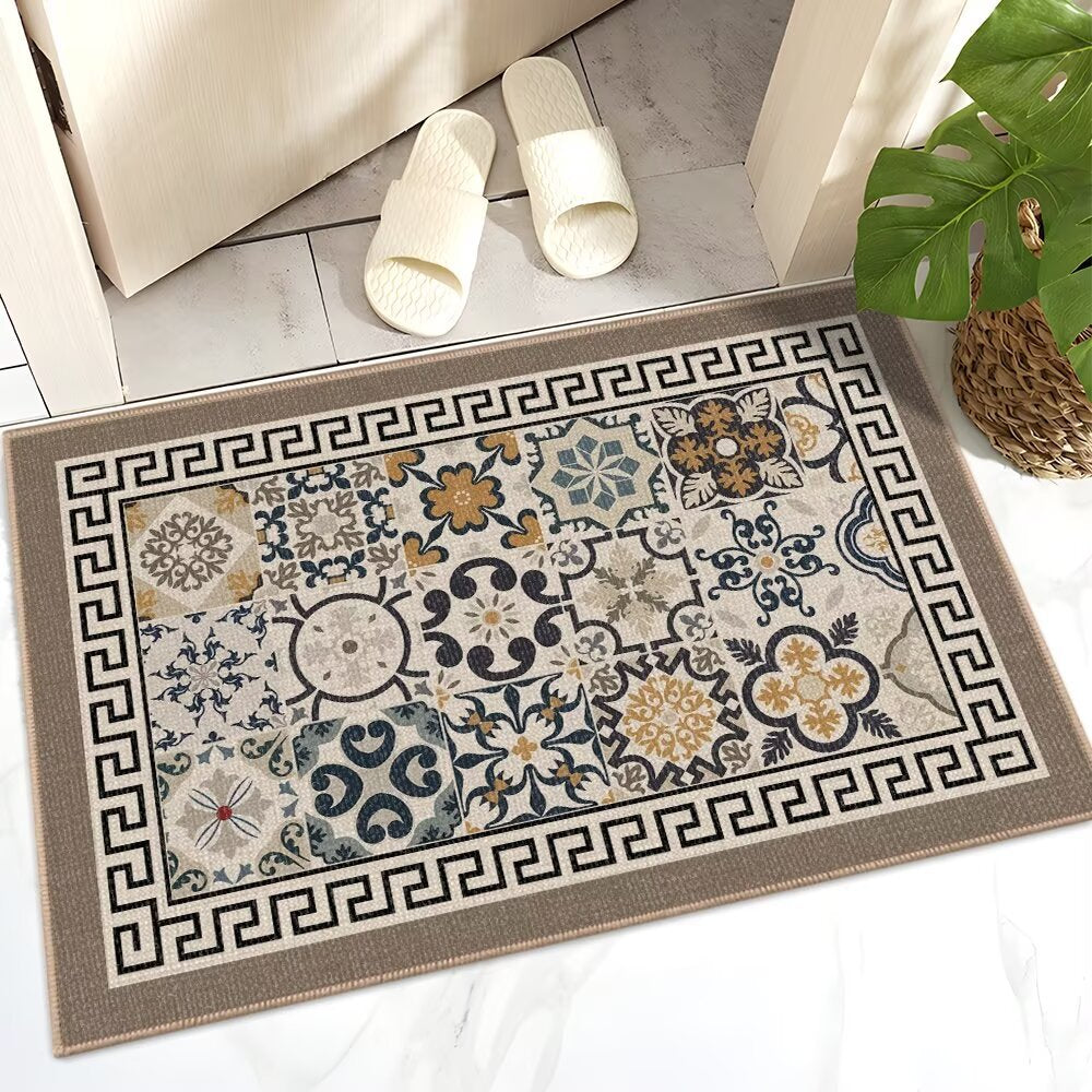 Floral Patterned Indoor Area Mat