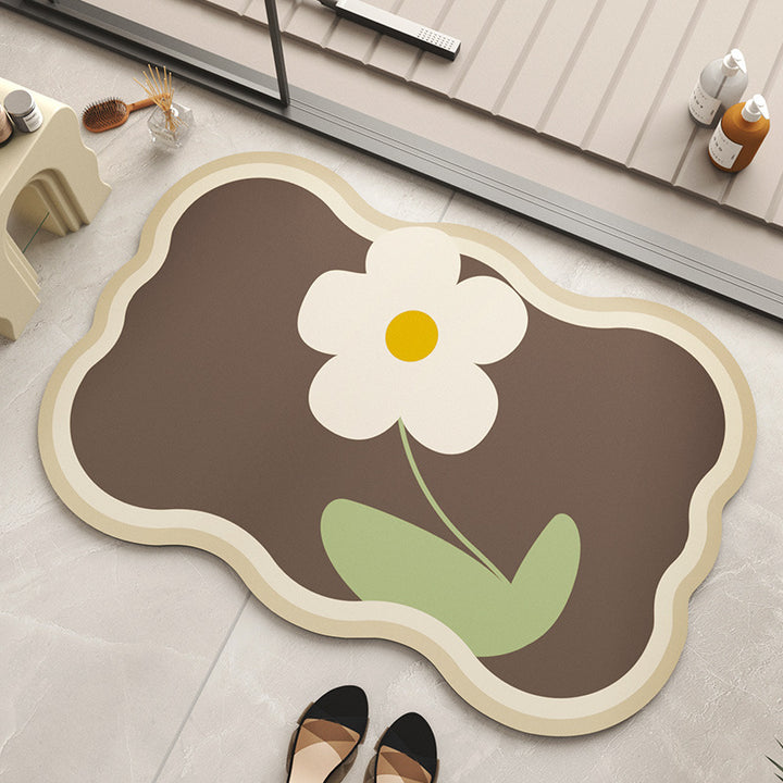 Decorative Floral Area Mat Kalsten