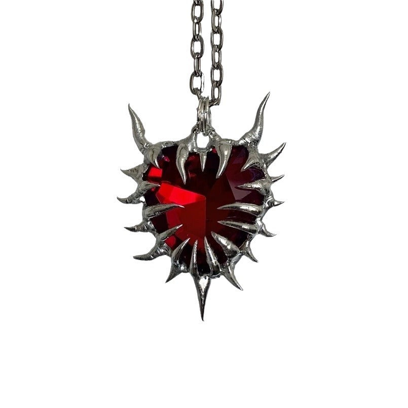 Gothic Heart-Shaped Pendant Necklace Kalsten