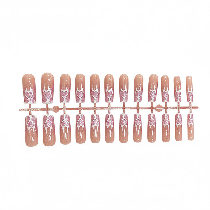 Heart Flames Press-On Nail Art Kalsten