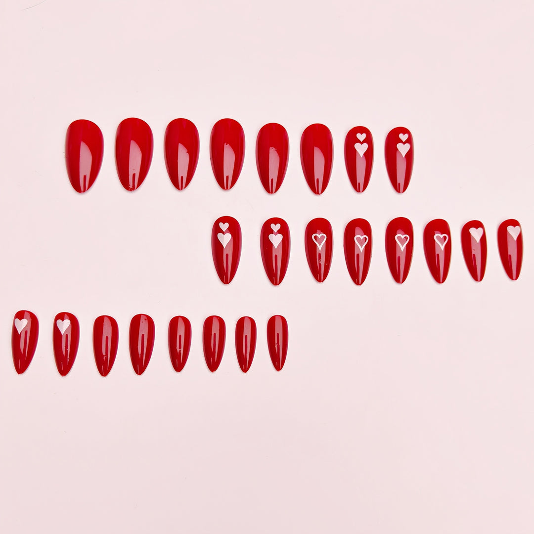 Artificial nails with romantic heart design Kalsten