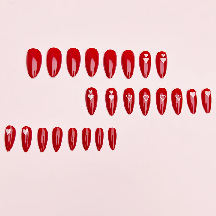 Artificial nails with romantic heart design Kalsten