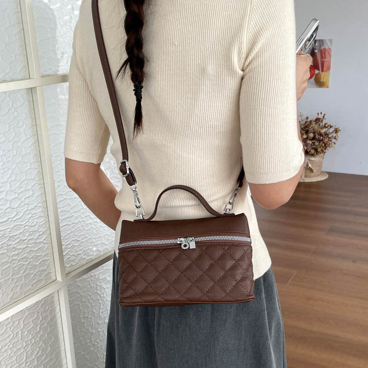 Quilted Leather Crossbody Handbag