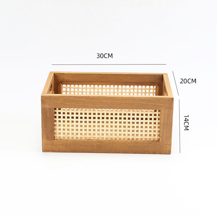 Versatile Wooden Storage Basket Kalsten