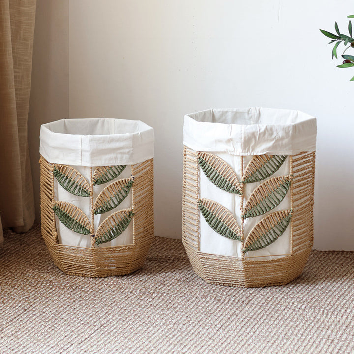 Storage basket with plant design Kalsten