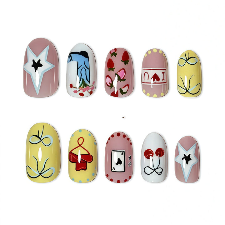 Artistic Cherry Blossom Press-On Nails Kalsten