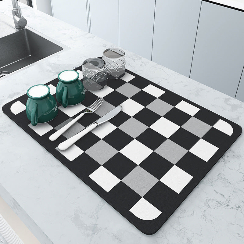 Stylish Checkerboard Kitchen Mat Kalsten