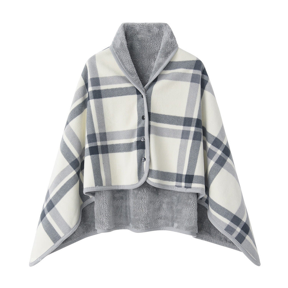 Women Comfortable Throw Blanket with Checkered Pattern Kalsten