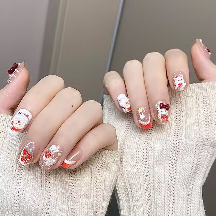 Festive Character-Themed Press-On Nail Set Kalsten