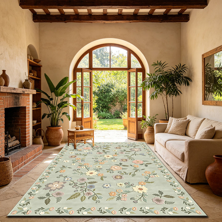 Floral Pattern Indoor Area Rug