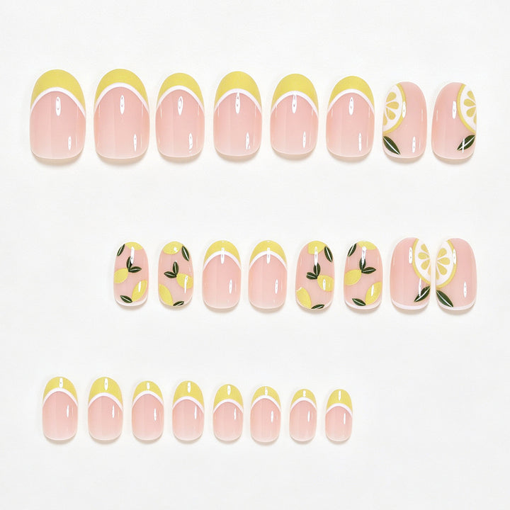 Citrus-Inspired Nail Art Design Kalsten