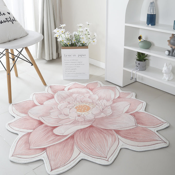 Floral Print Round Area Rug Kalsten