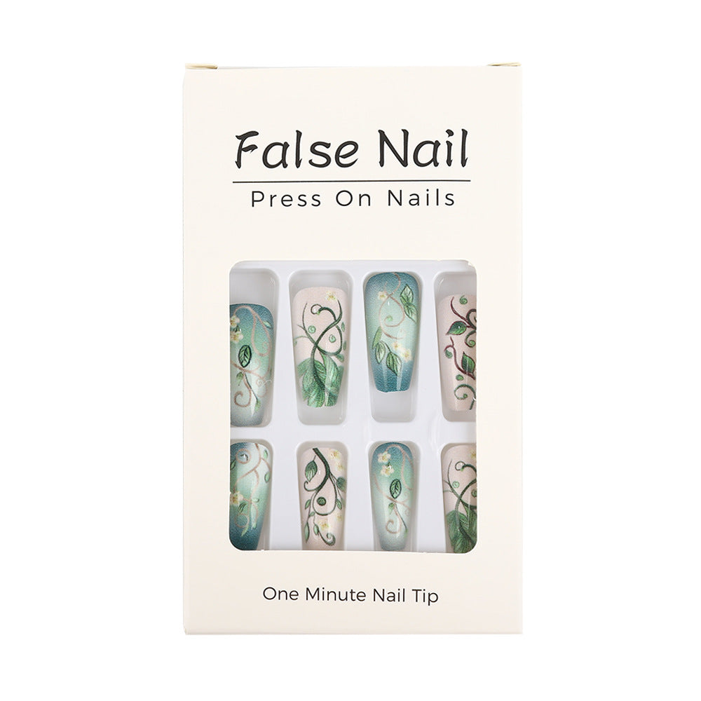 Artificial Nails Set with Floral Designs Kalsten