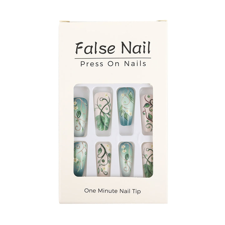 Artificial Nails Set with Floral Designs Kalsten
