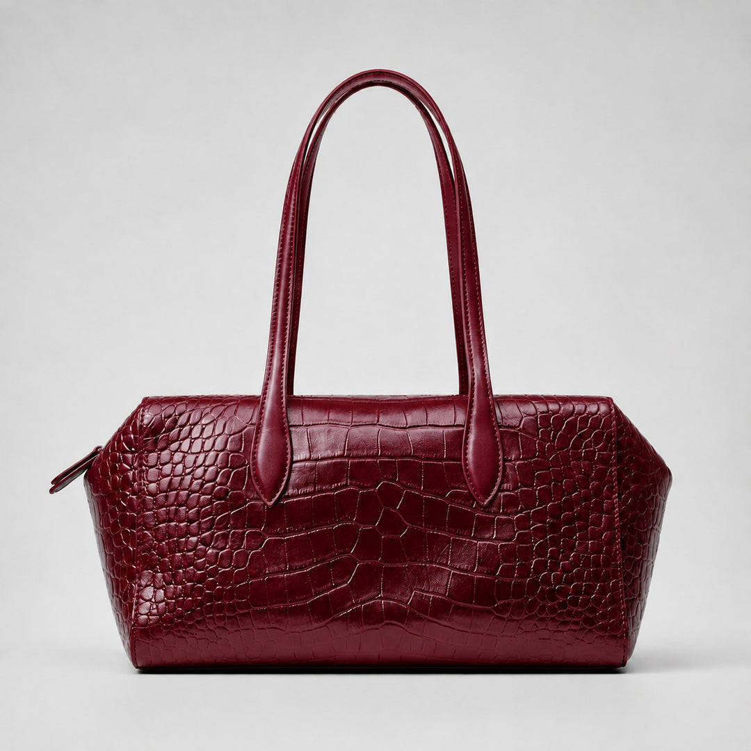 Crocodile Texture Satchel Bag