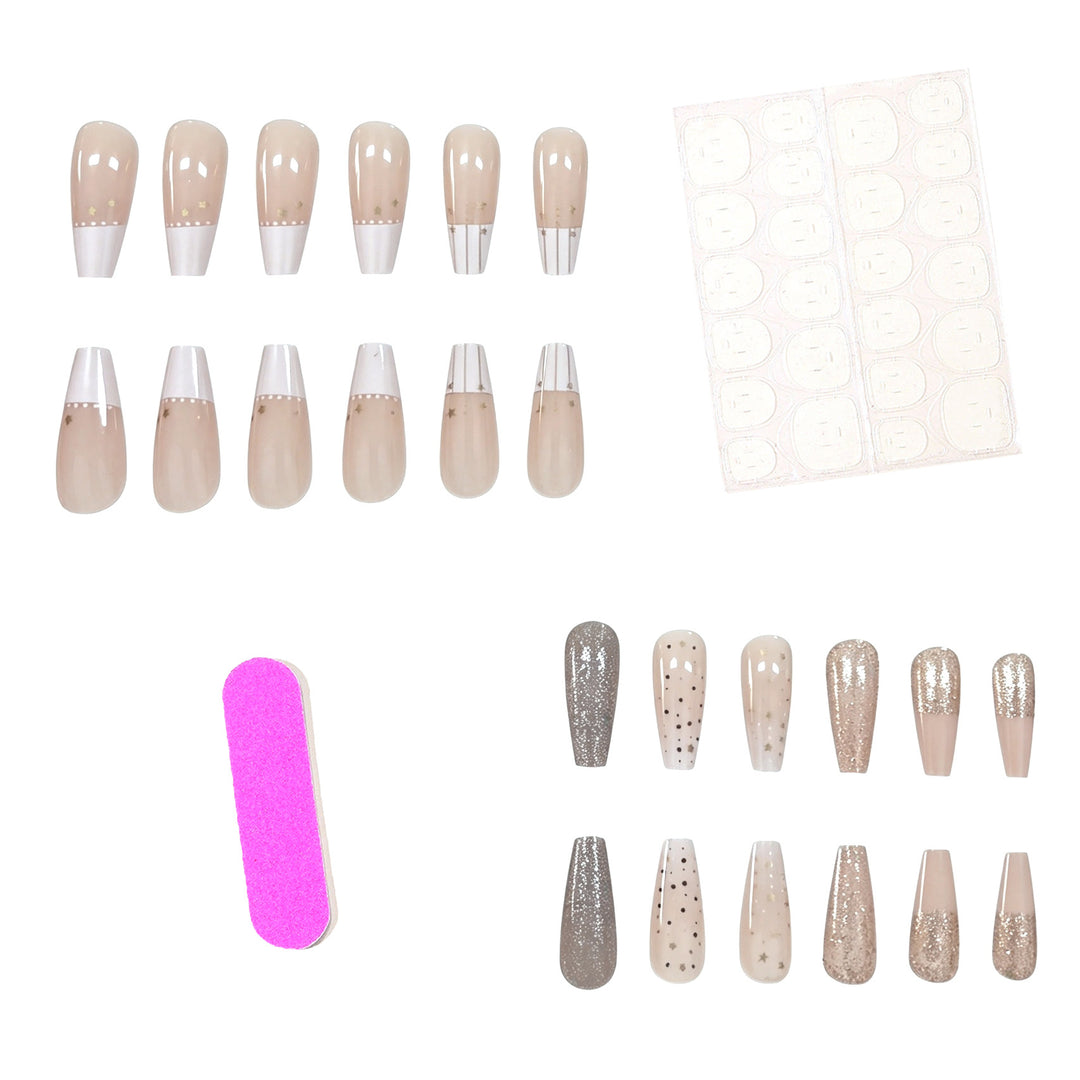 Elegant Starry Nail Art Kalsten