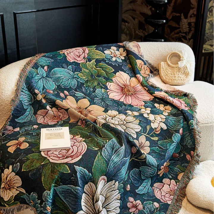 Floral-Inspired Decorative Throw Blanket