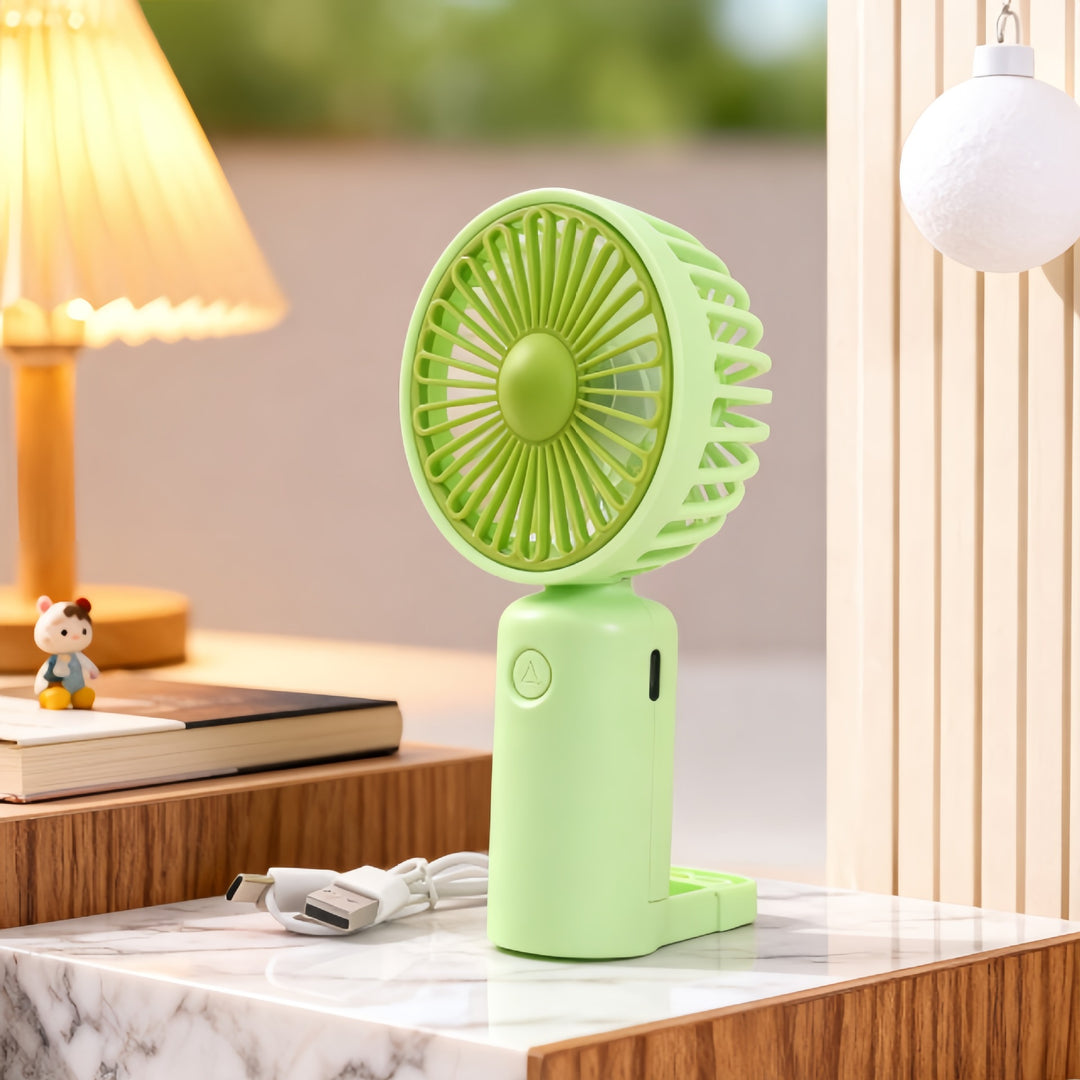 Women's Portable Hand Fan with USB-C Connection and Innovative Design Kalsten