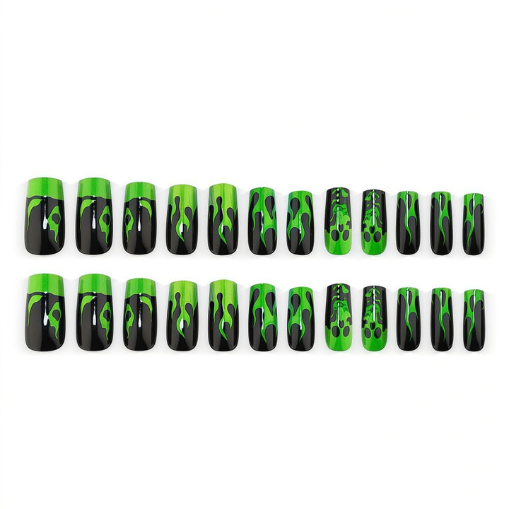 Artificial nails with spooky flame design Kalsten