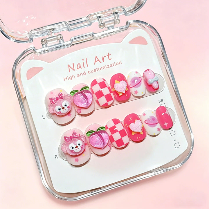 Customized Cartoon-Inspired Press-On Nail Art Set Kalsten