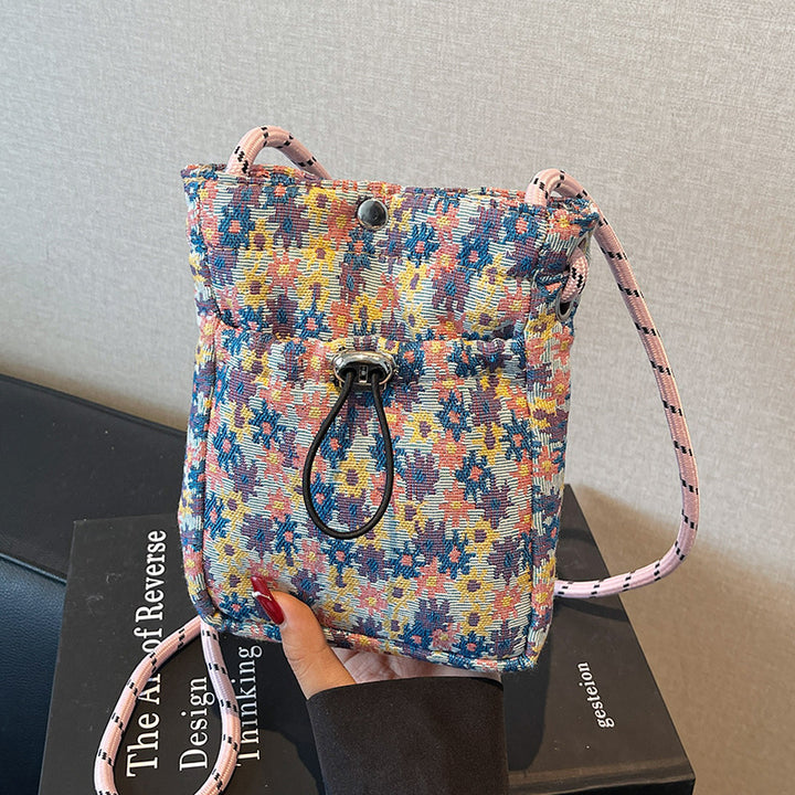 Floral Patterned Crossbody Pouch Bag