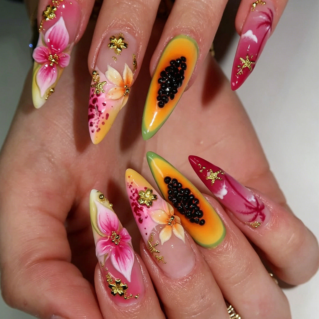 Tropical Floral Nail Art Set Kalsten