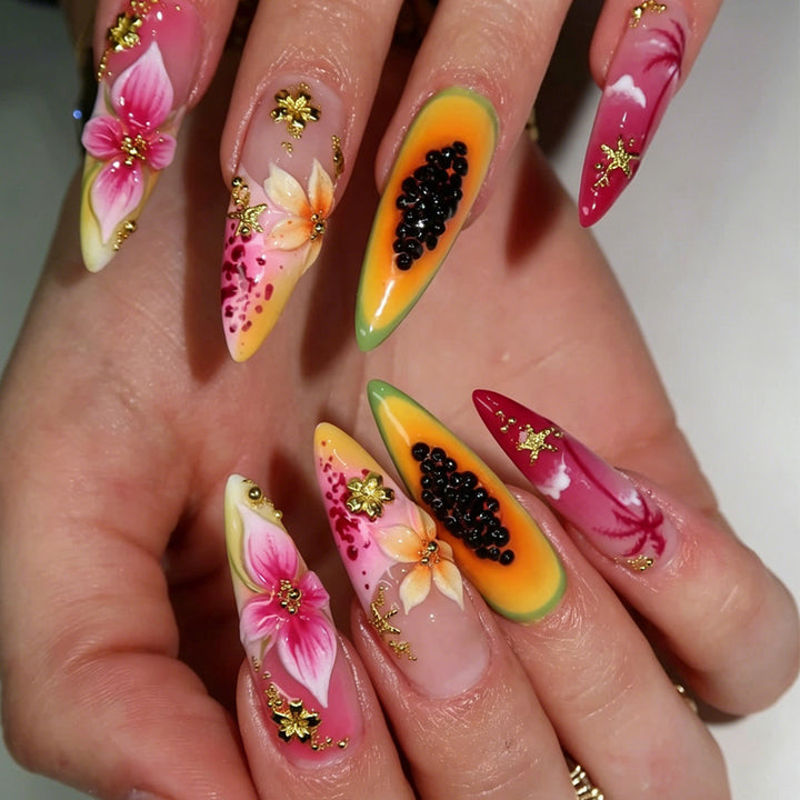 Tropical Floral Nail Art Set Kalsten