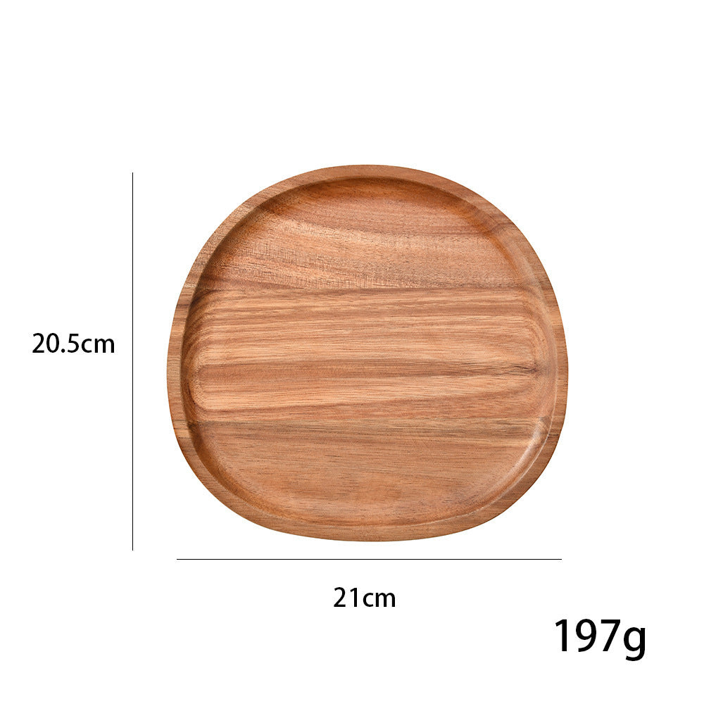 Elegant wooden serving platter with ergonomic design Kalsten
