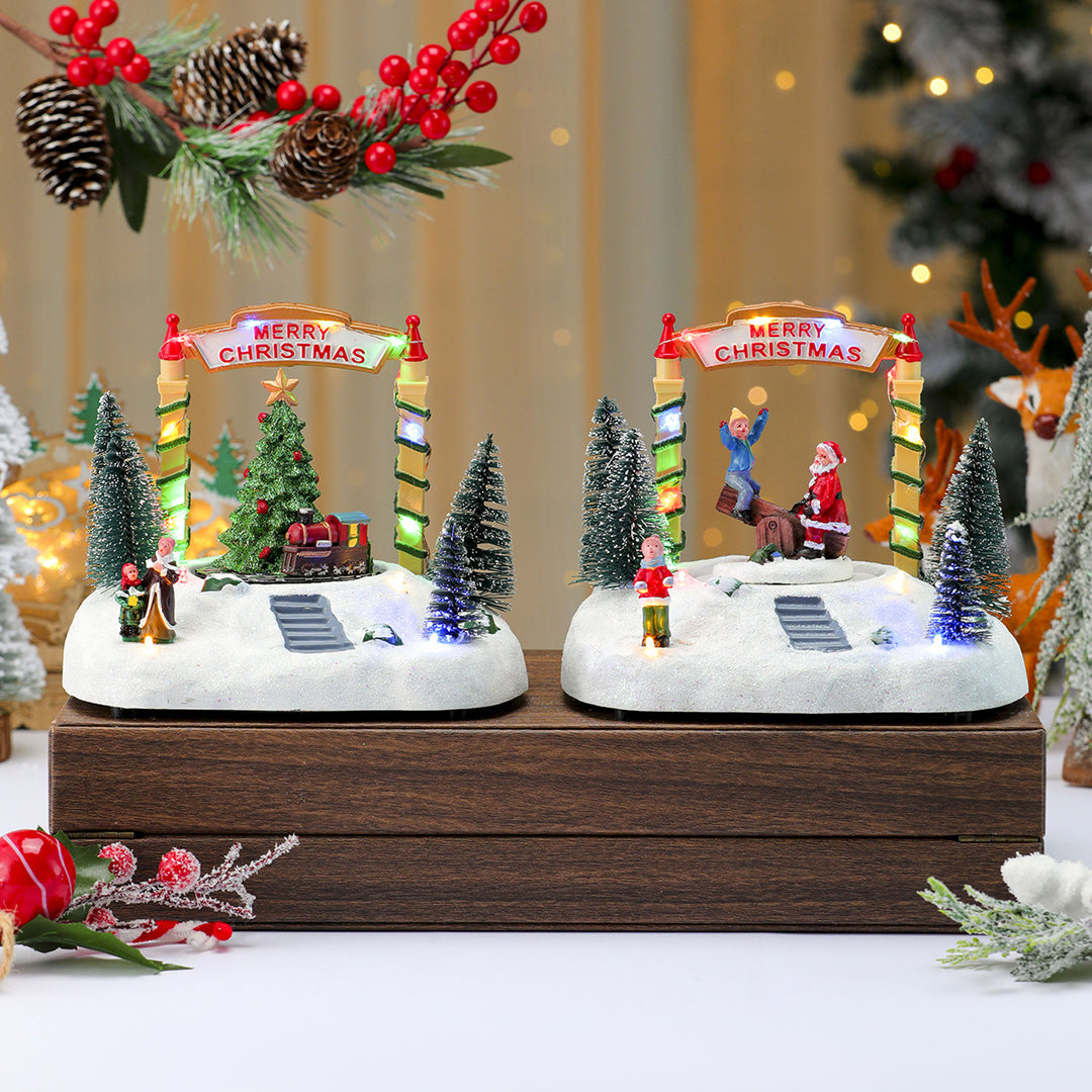 LED Light-Up Christmas Village Figurine Kalsten