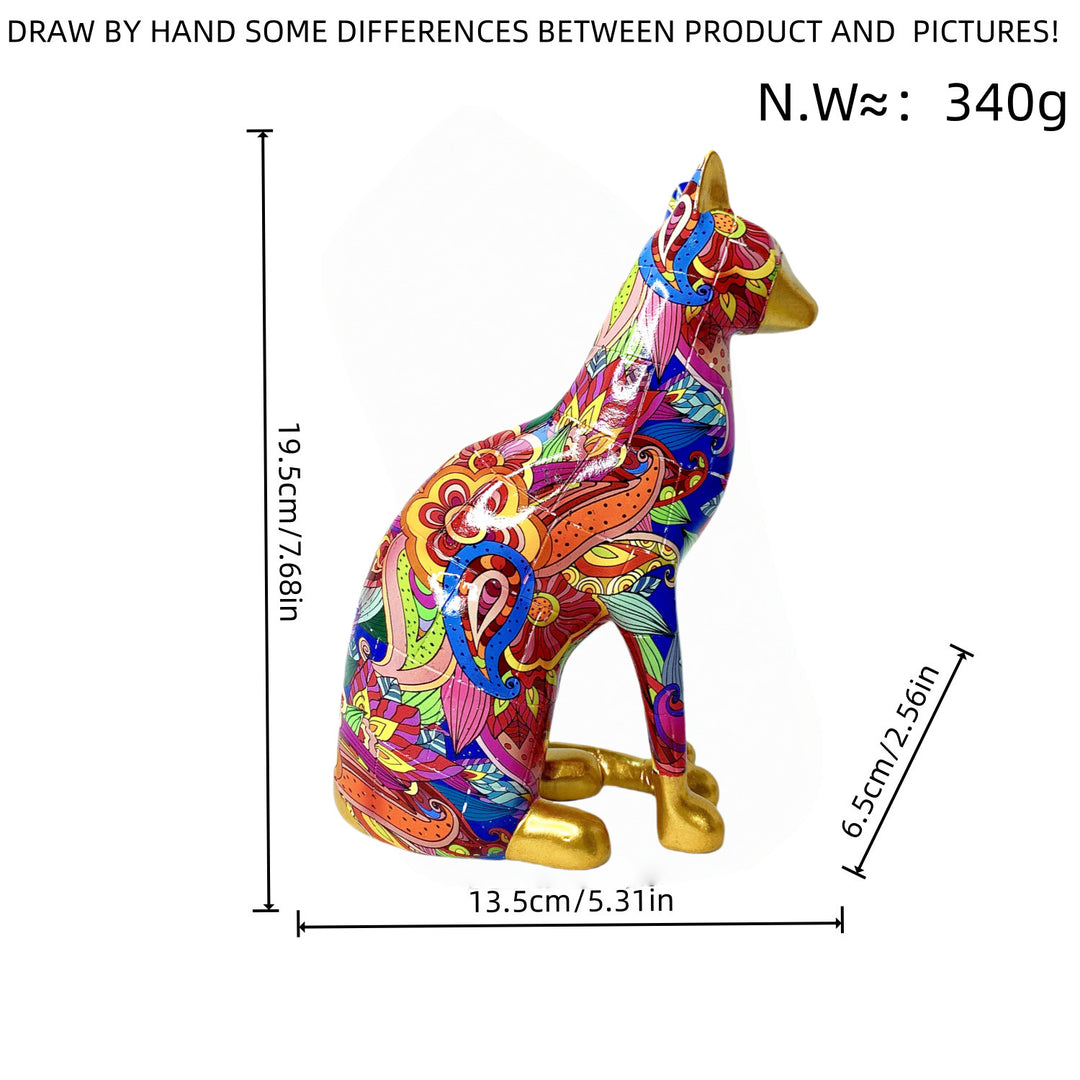 Decorative cat statue in modern art style Kalsten