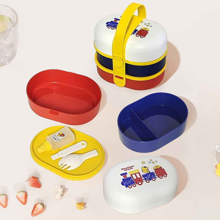 Multi-Tiered Portable Snack Storage Container