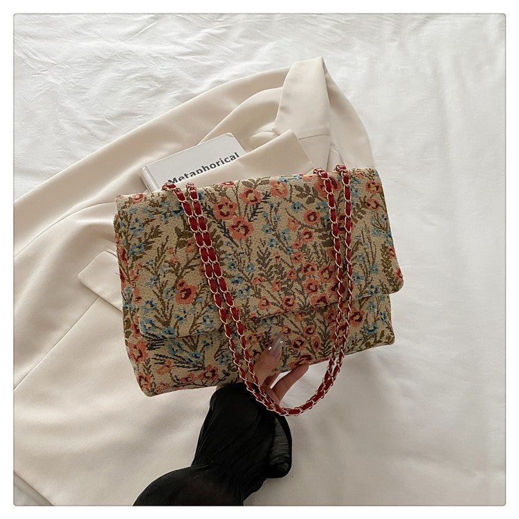 Elegant Floral Embellished Handbag Kalsten