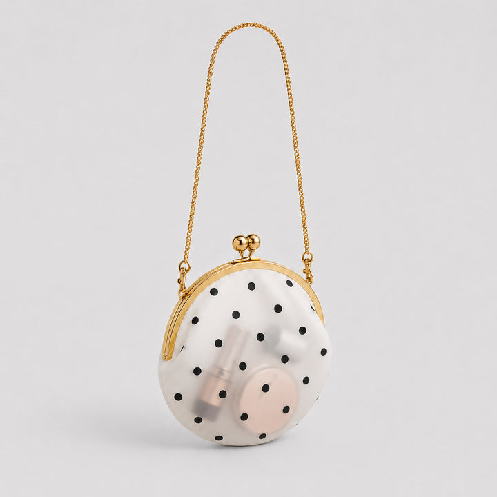 Elegant Polka Dot Clutch Handbag