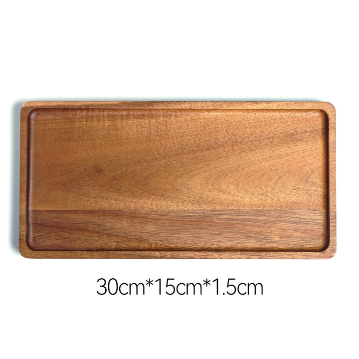 Elegant wooden serving tray with raised edge Kalsten