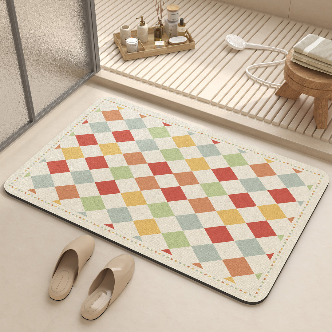 Playful Cartoon Dog-Themed Bath Mat Kalsten