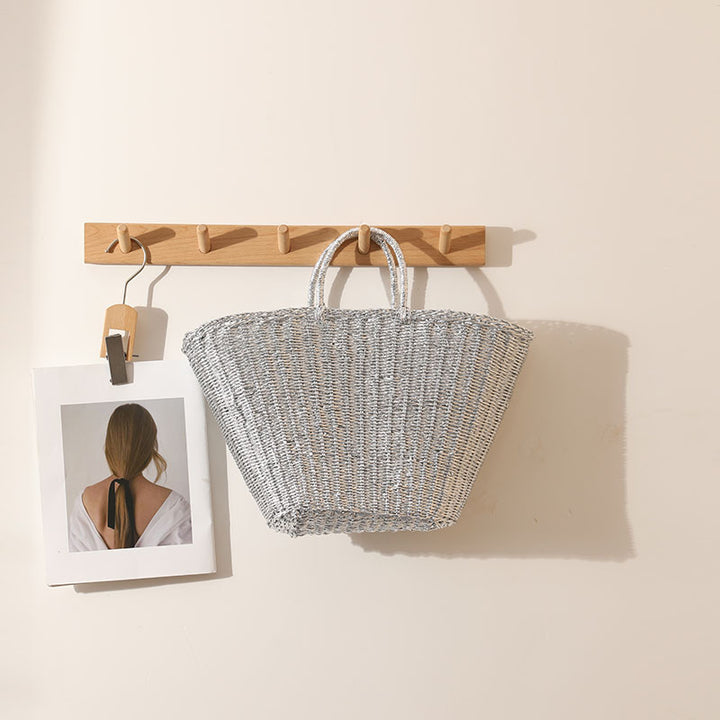 Elegant Woven Basket Bag with Sturdy Handles Kalsten