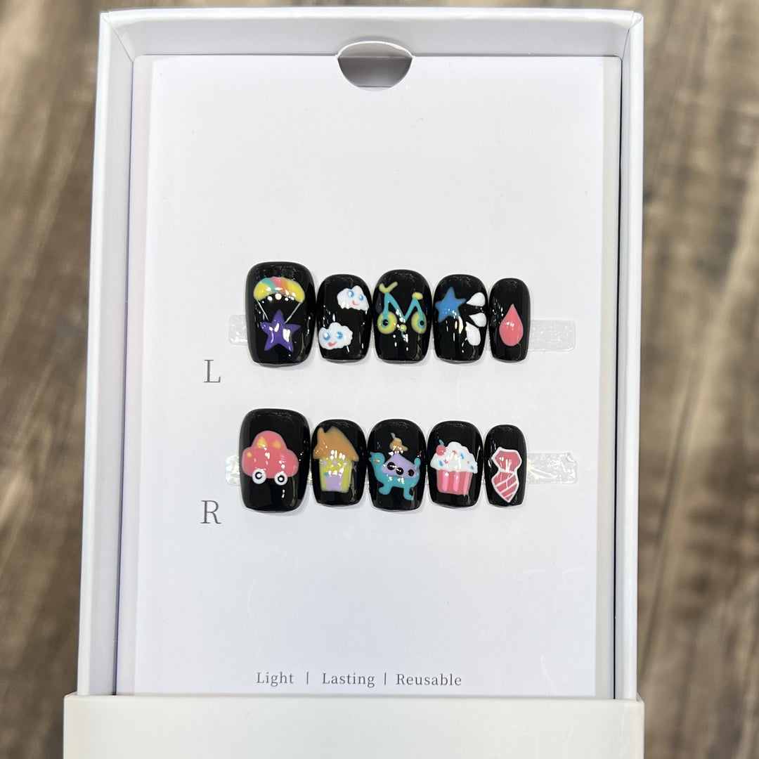 Decorative Floral Stiletto Press-On Nail Set Kalsten