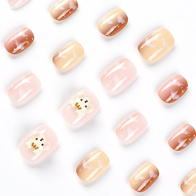 Artificial nail art with cloud design Kalsten