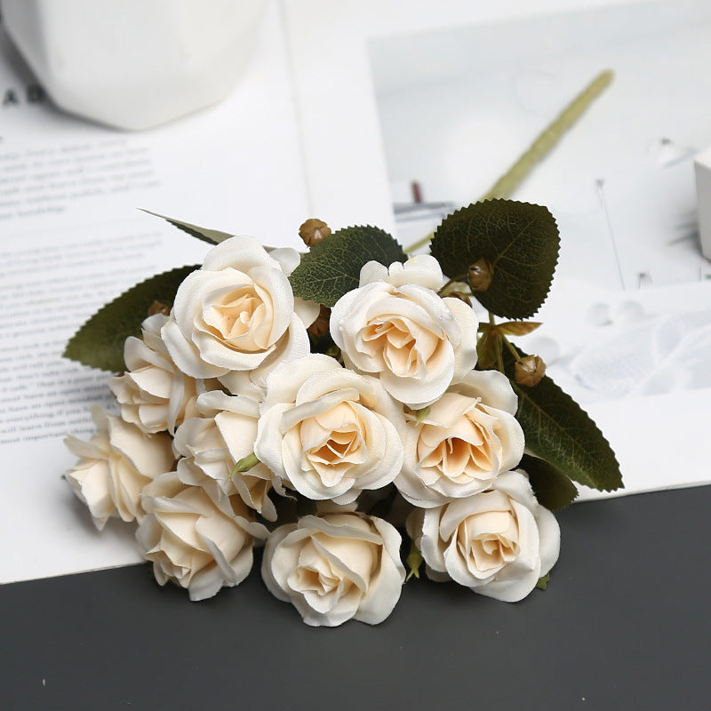 Decorative Silk Rose Bouquet for Home Decor
