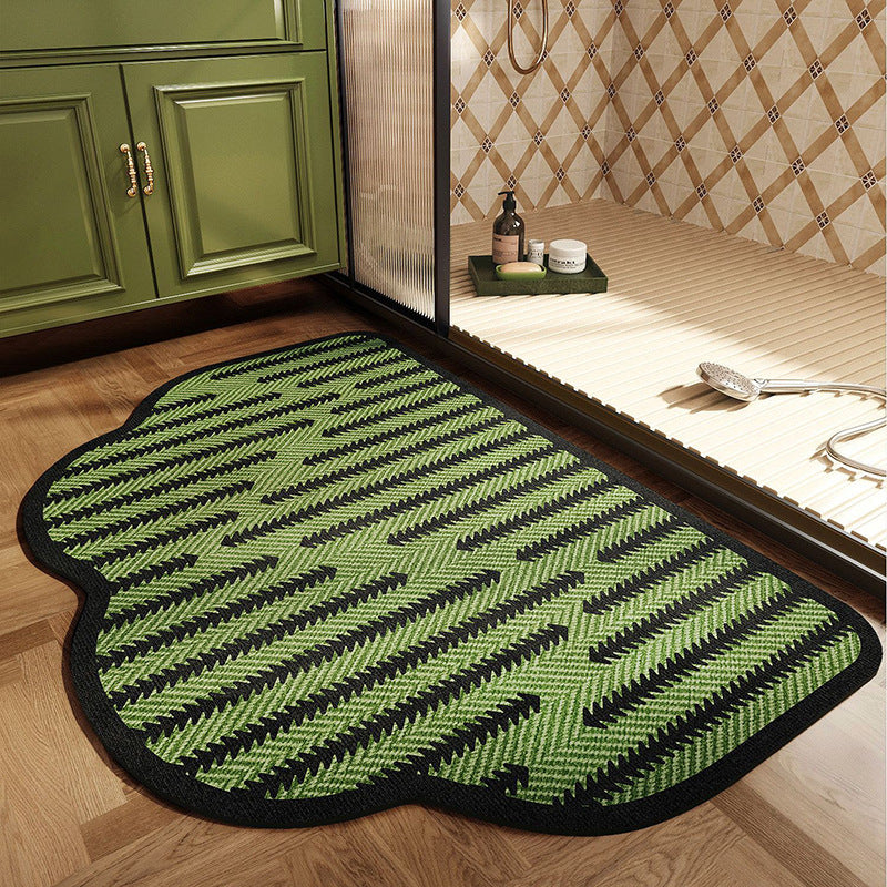 Leaf-Patterned Memory Foam Bath Mat Kalsten