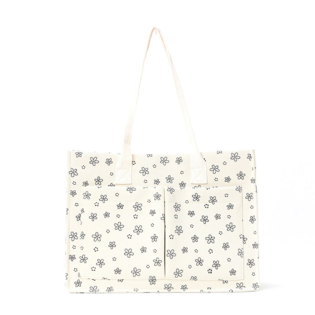 Spacious shopping and everyday bag with modern floral patterns Kalsten