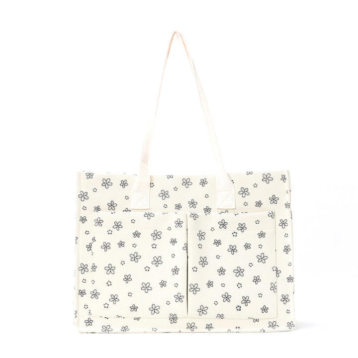 Spacious shopping and everyday bag with modern floral patterns Kalsten