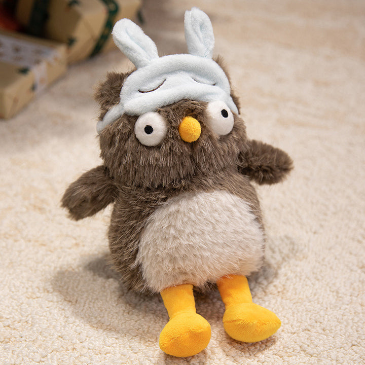 Standing Plush Chick Cuddler with Tufted Mohawk, Ultra-Soft Faux-Fur & Bean-Fill Feet Kalsten
