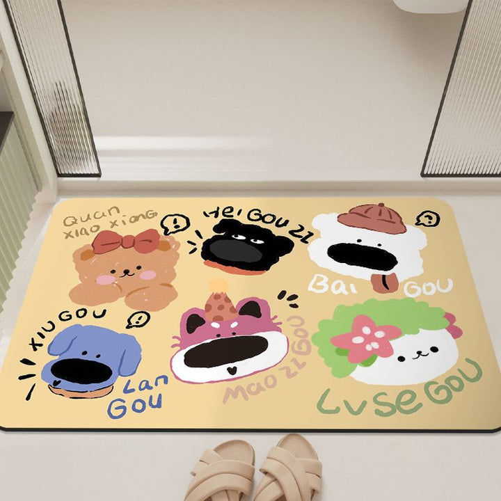 Cartoon-Inspired Bathroom Mat Kalsten